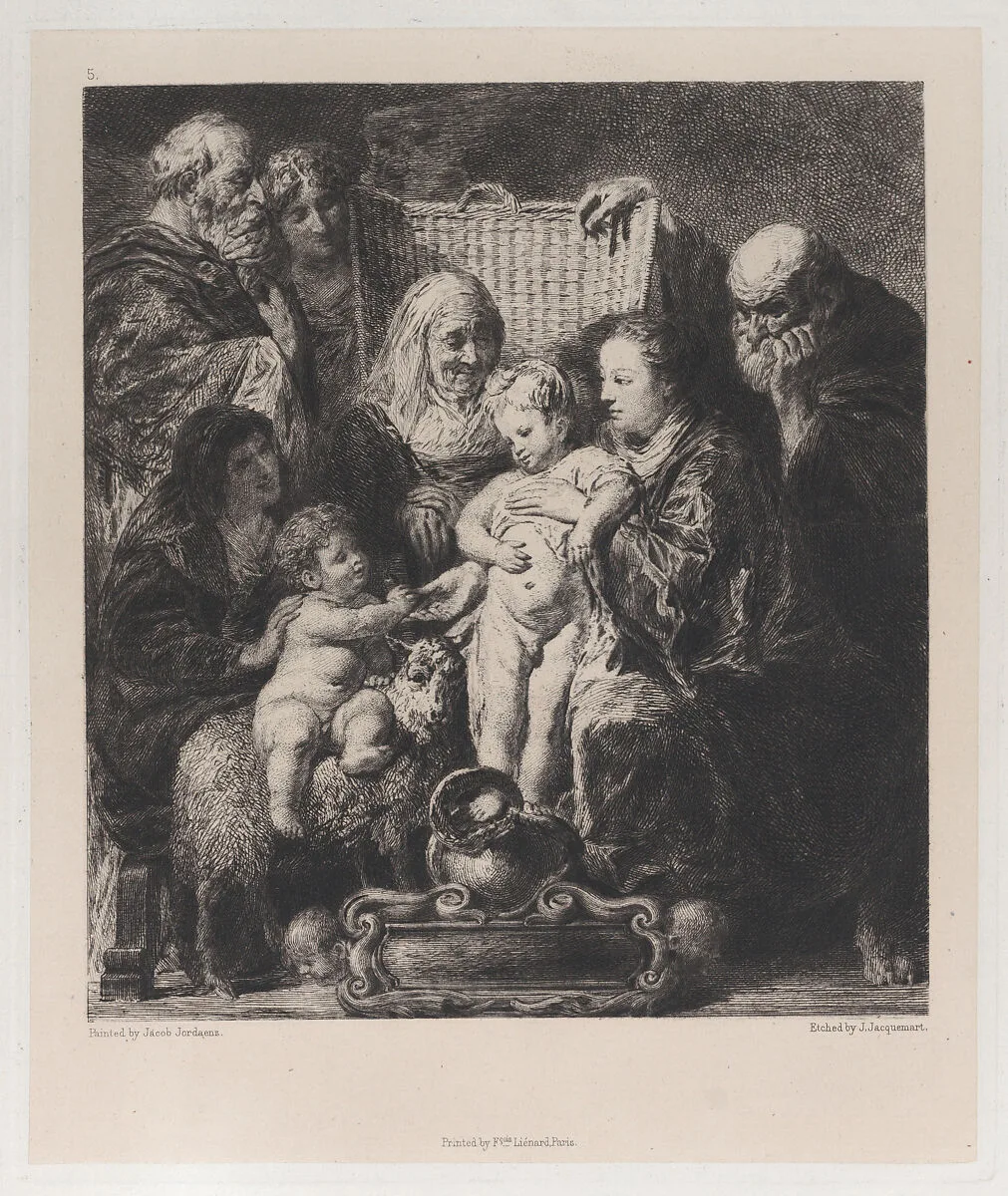 The Holy Family, after Jacob Jordaens — Jules-Ferdinand Jacquemart|Jacob Jordaens|François Liénard|P. & D. Colnaghi & Co.