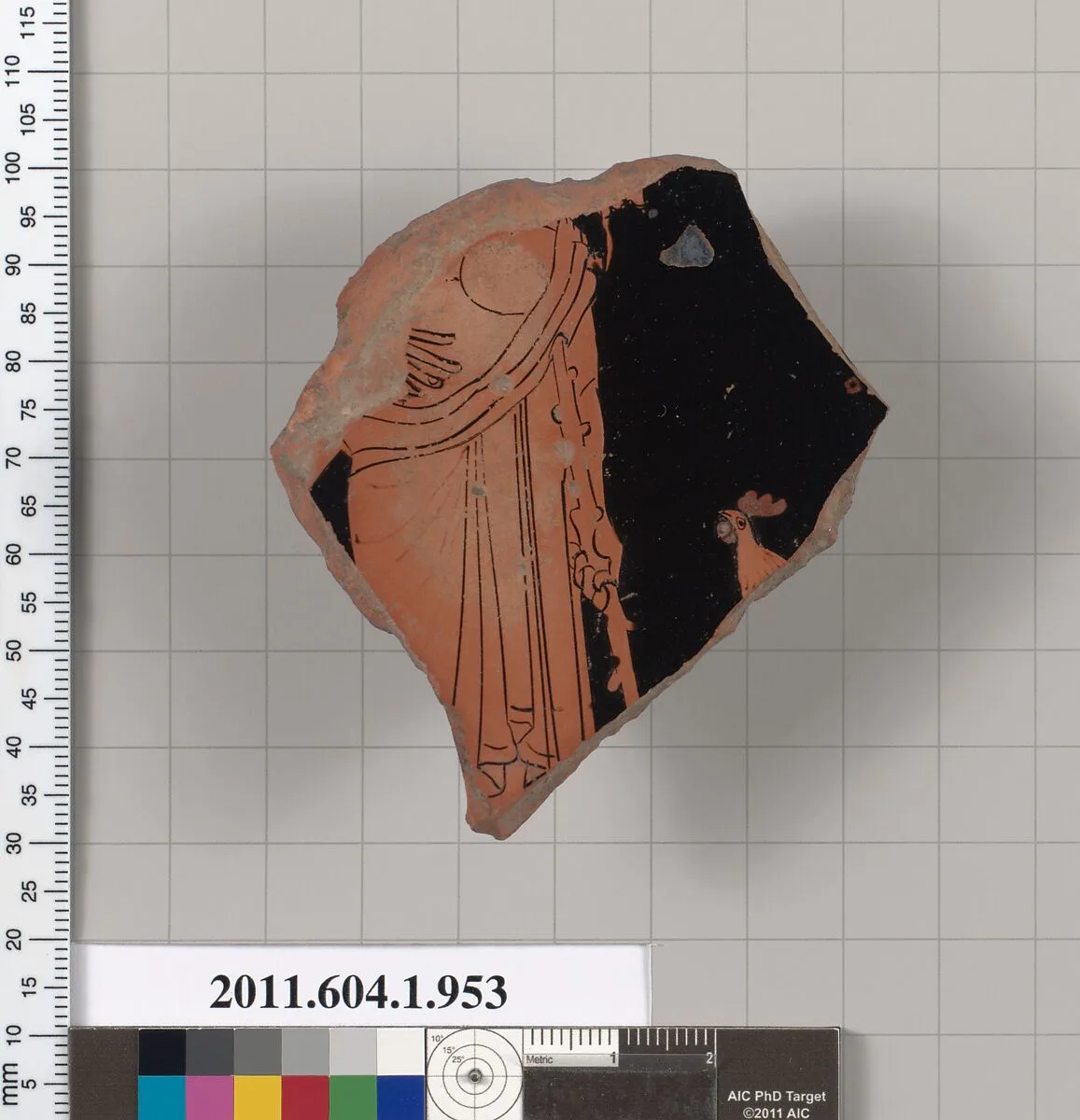 Terracotta fragment of a kylix (drinking cup) — Unknown