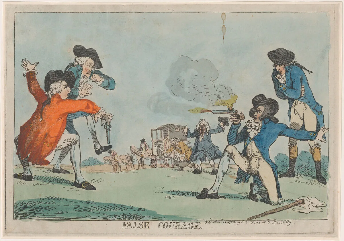 False Courage — S. W. Fores|Thomas Rowlandson