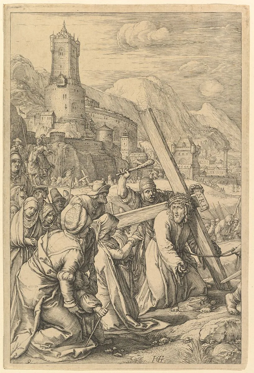 Christ Carrying the Cross, from The Passion of Christ — Hendrick Goltzius