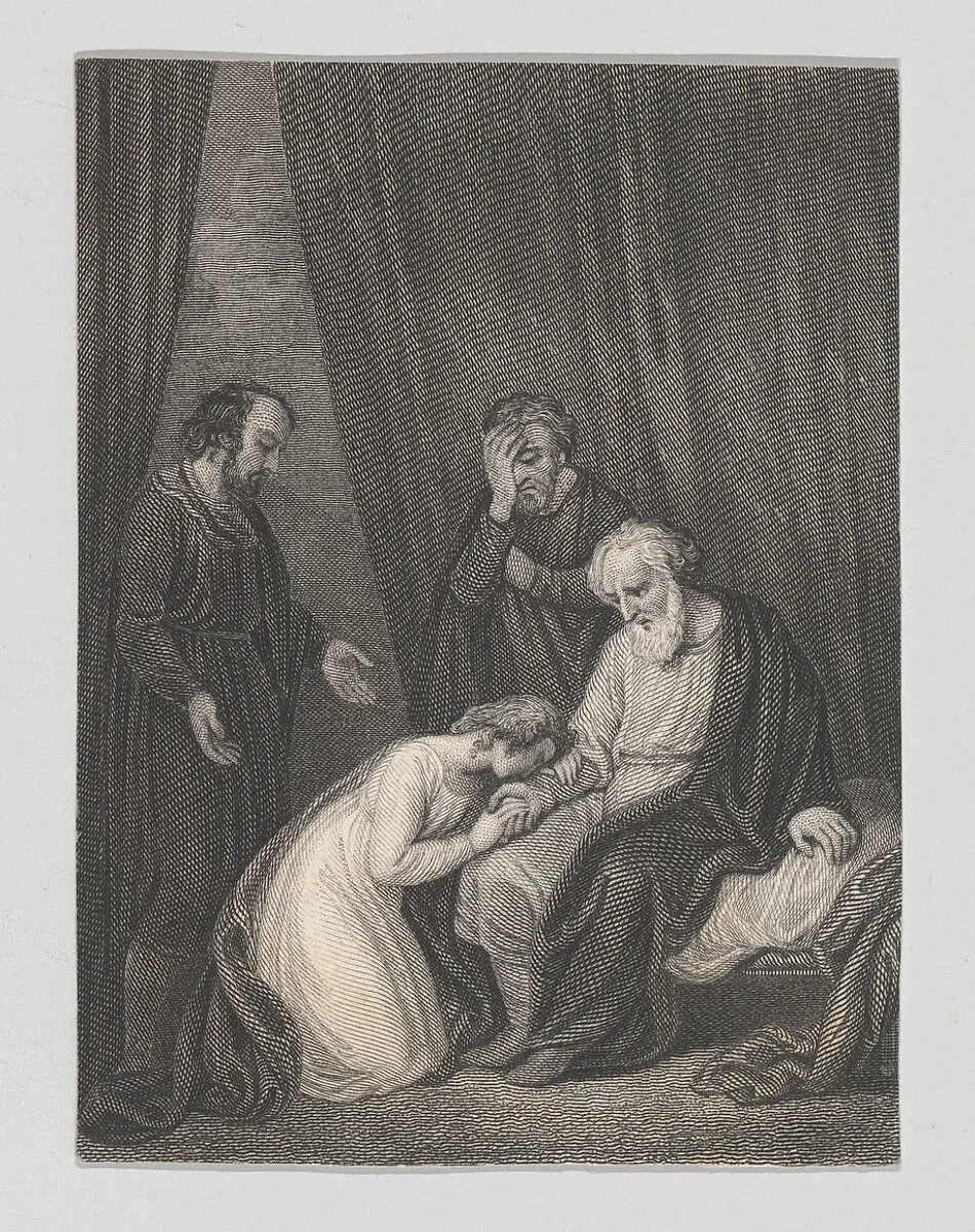 Cordelia and King Lear (Shakespeare, King Lear, Act 4, Scene 7) — William Shakespeare|Charles Heath, the elder|John Massey Wright