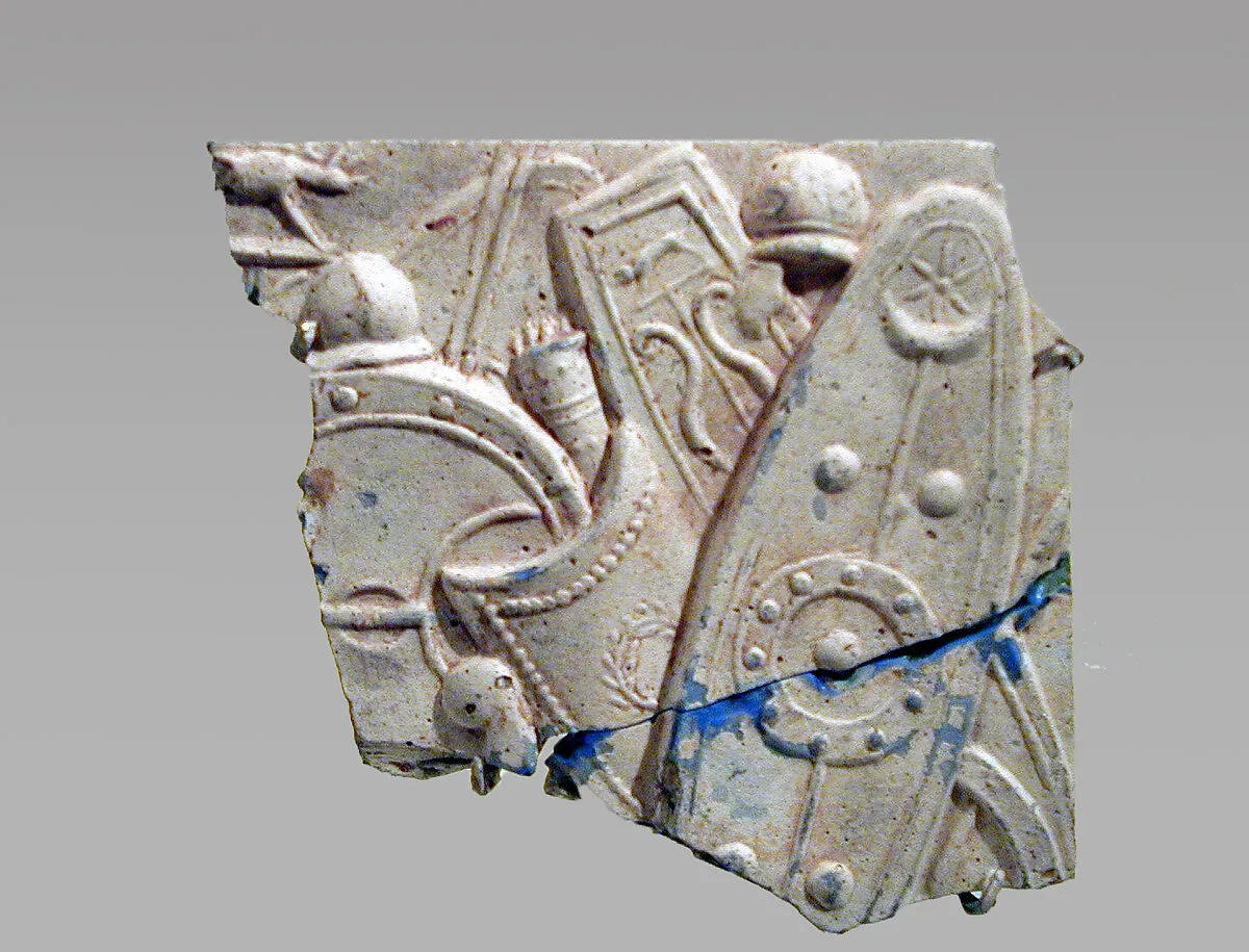 Glass relief fragment — Unknown
