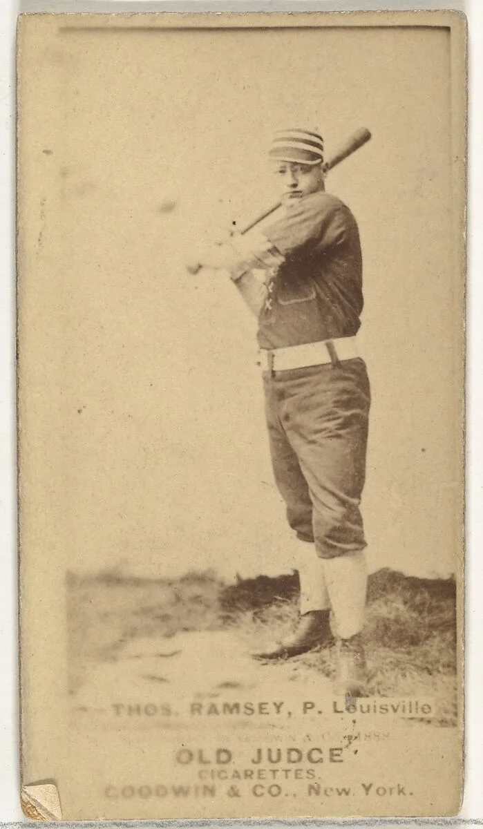 Thomas H. "Toad" Ramsey, Pitcher, Louisville Colonels, from the Old Judge series (N172) for Old Judge Cigarettes — Goodwin & Company