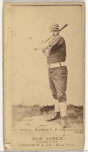 Thomas H. "Toad" Ramsey, Pitcher, Louisville Colonels, from the Old Judge series (N172) for Old Judge Cigarettes