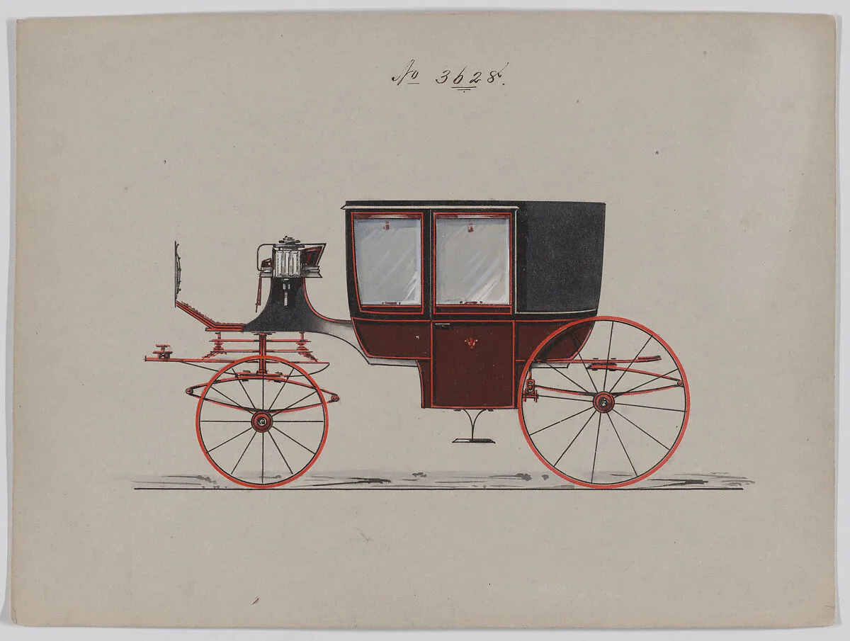 Design for Glass Panel Coach, no. 3628 — Brewster & Co.