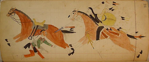 Maffet Ledger: Two Indians with horses