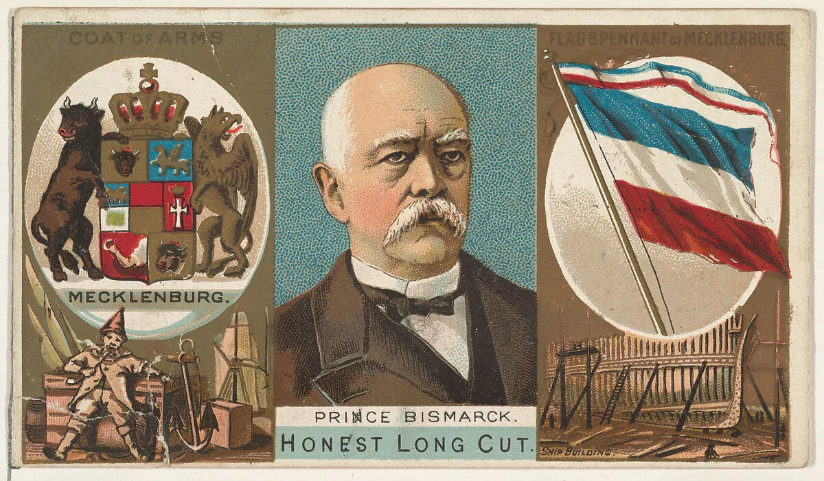 Prince Bismarck of Mecklenburg, from the Rulers, Flags, and Coats of Arms series (N126-1) issued by W. Duke, Sons & Co. — W. Duke, Sons & Co.