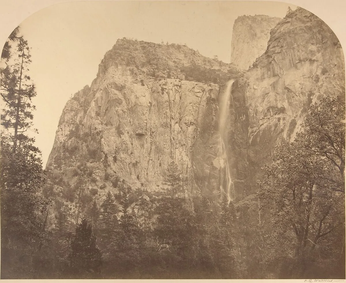 Pohono, Bridal Veil, 900 Feet, Yosemite — Carleton E. Watkins