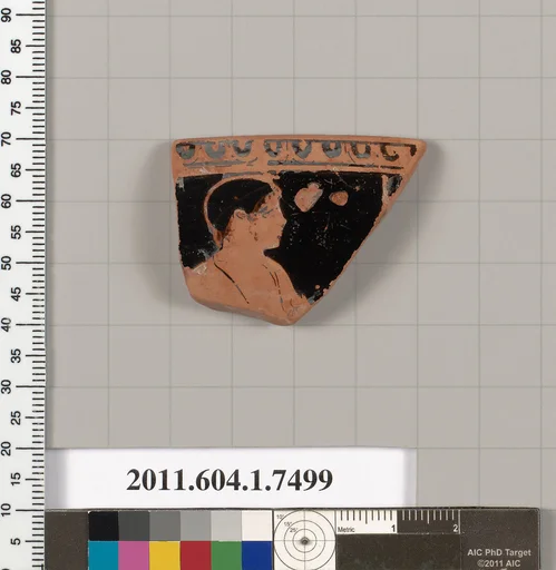 Terracotta rim fragment of a kylix (drinking cup)