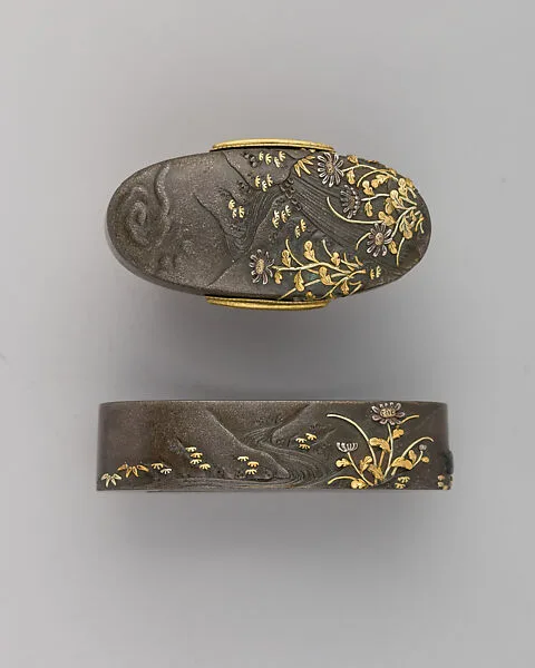 Sword-Hilt Collar and Pommel (Fuchigashira) — Unknown