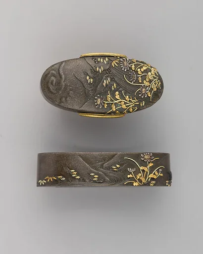 Sword-Hilt Collar and Pommel (Fuchigashira)