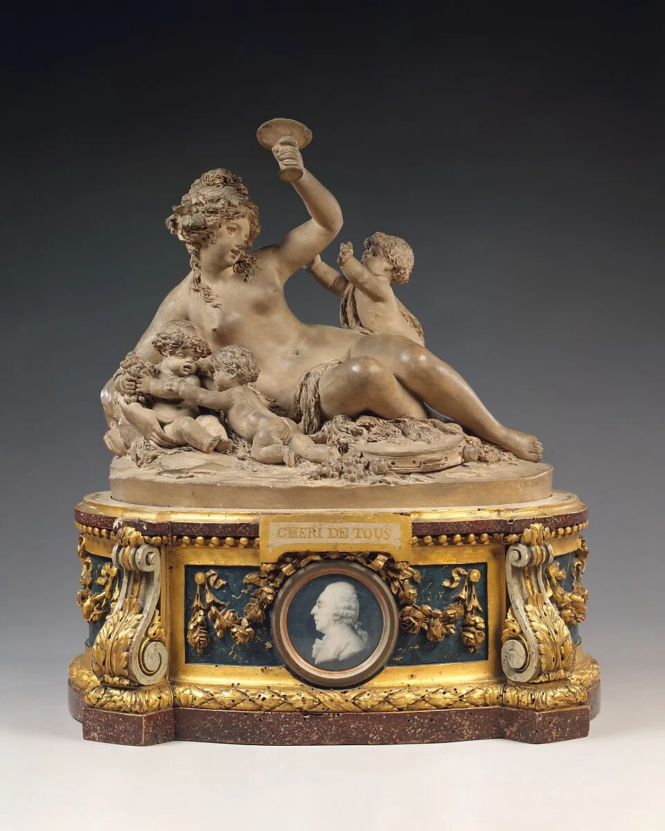 Bacchante with chalice and three infants — Joseph-Charles Marin