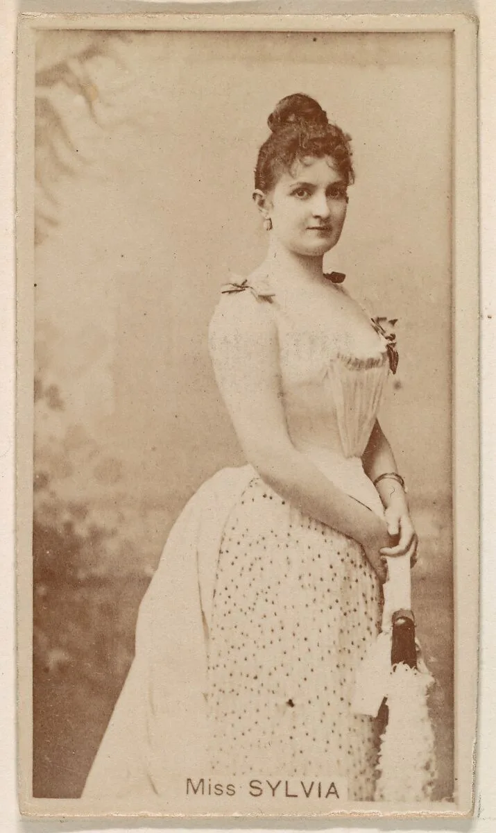 Miss Sylvia, from the Actresses series (N245) issued by Kinney Brothers to promote Sweet Caporal Cigarettes — Kinney Brothers Tobacco Company