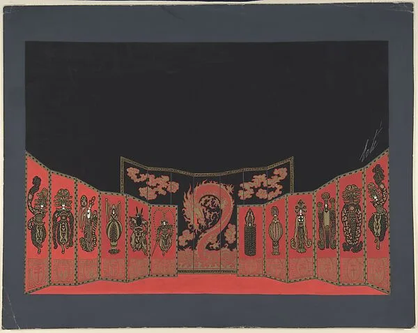 Set design for "Decor-Paravent" — Erté (Romain de Tirtoff)