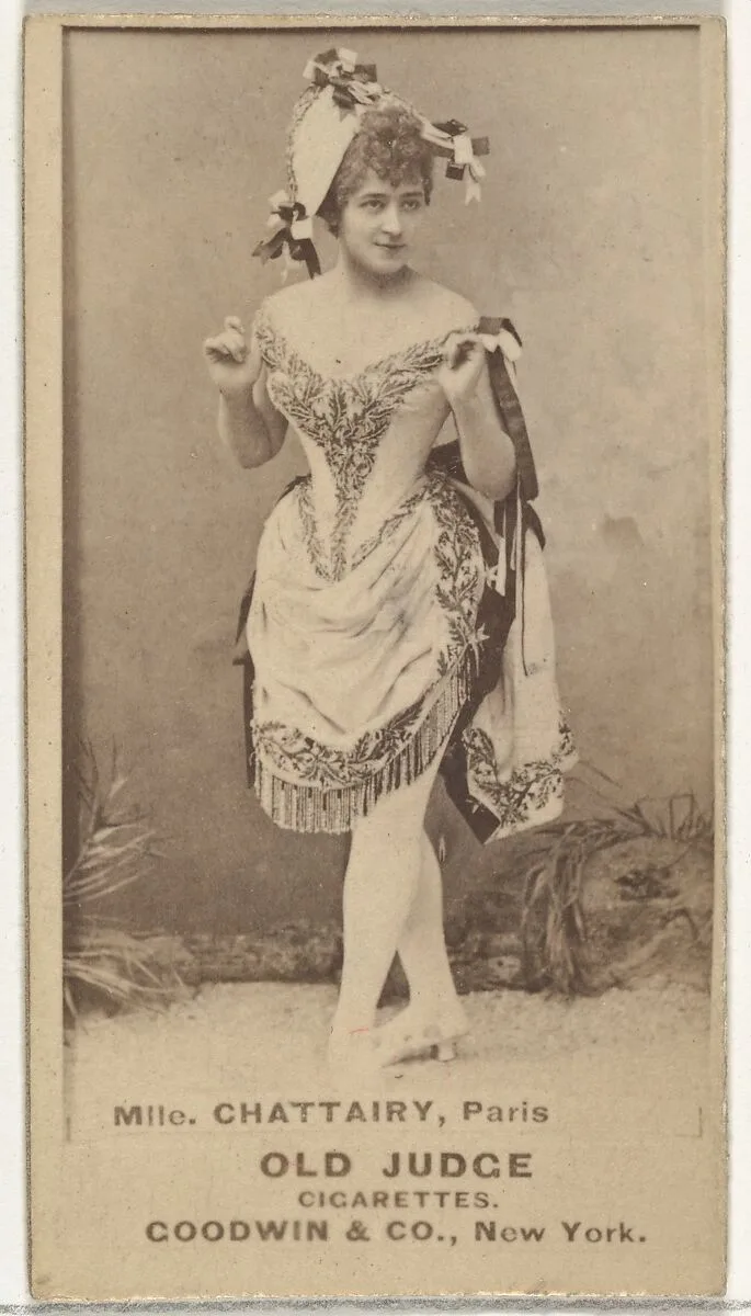 Mlle. Chattairy, Paris, from the Actors and Actresses series (N171) for Old Judge Cigarettes — Goodwin & Company