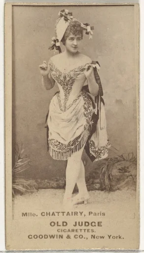 Mlle. Chattairy, Paris, from the Actors and Actresses series (N171) for Old Judge Cigarettes