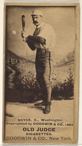 Boyce, Catcher, Washington, from the Old Judge series (N172) for Old Judge Cigarettes