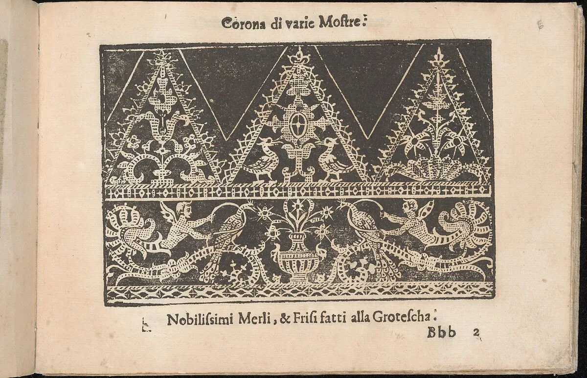 Corona delle Nobile et Virtuose Donne, Libro Terzo, page 6 (recto) — Alessandro de' Vecchi|Cesare Vecellio