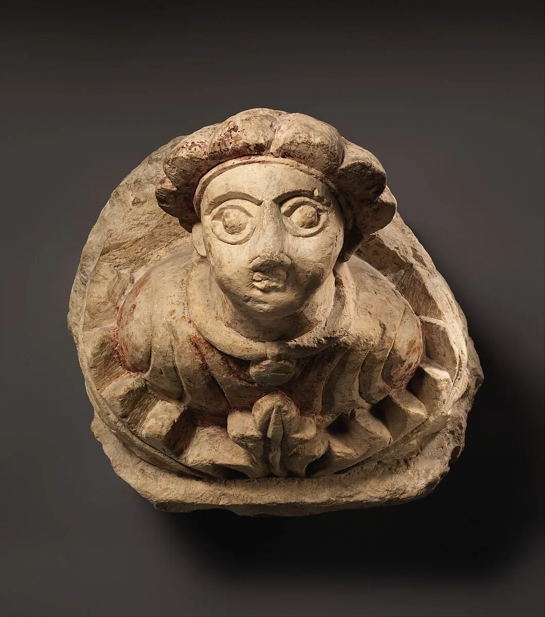 Corbel with Human Bust and Acanthus Leaves — Unknown