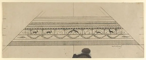 Stag and Flower Pattern Frame — Théodore Roussel