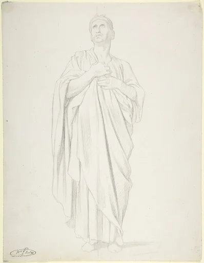 Study of an Apostle, for the painting of the Ascension in Saint-Germain-des-Pres, Paris (1839-1863)