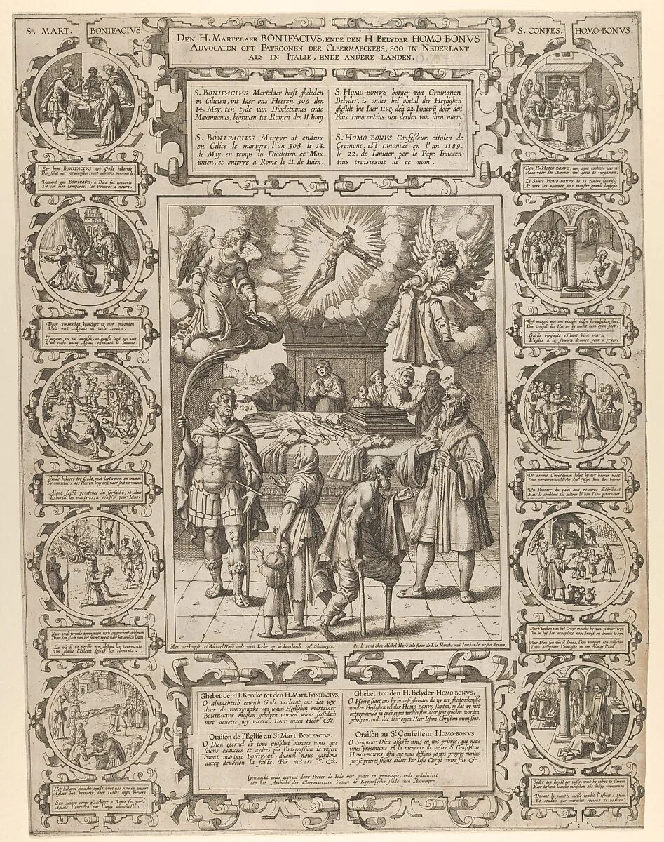 St. Bonifacius and St. Homobonus, Patron Saints of Tailors — Pieter de Jode II|Michael Haye