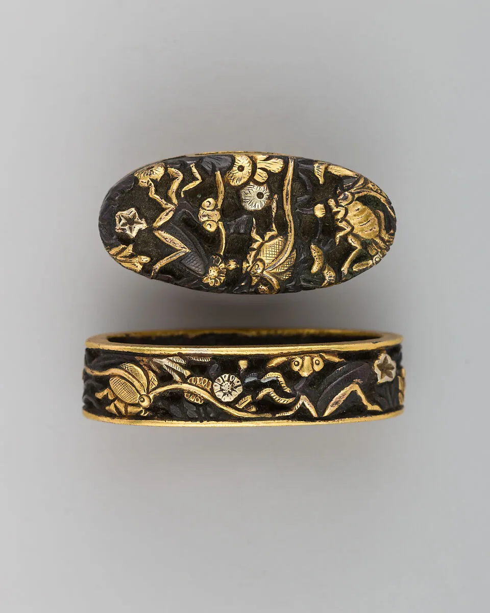 Sword-Hilt Collar and Pommel (Fuchigashira) — Unknown