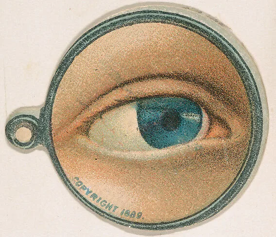 Monocle and Eye (blue), from Jocular Ocular series (N221) issued by Kinney Bros. — Kinney Brothers Tobacco Company