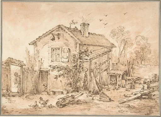 Cottage with Figures