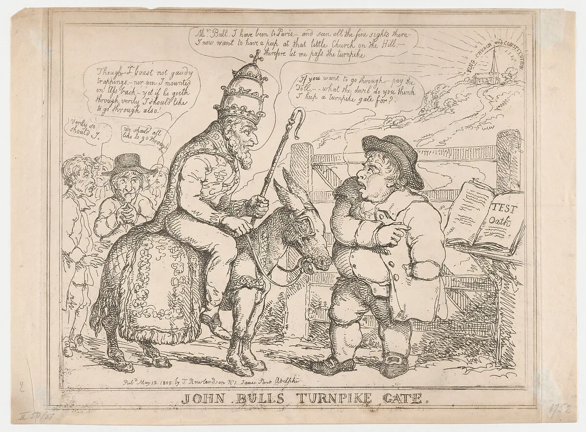 John Bull's Turnpike Gate — Thomas Rowlandson