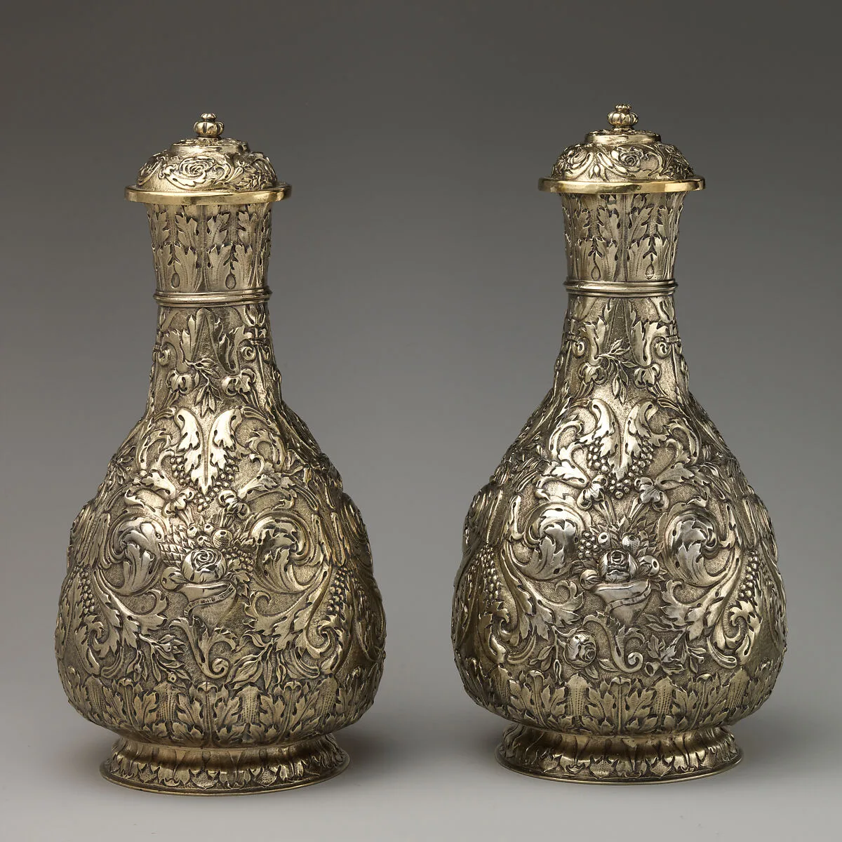 Bottle with cover (one of a pair) — Thomas Jenkins
