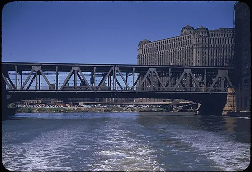 [74 River Scenes, for Fortune Article "Chicago River: The Creek That Made a City Grow"]