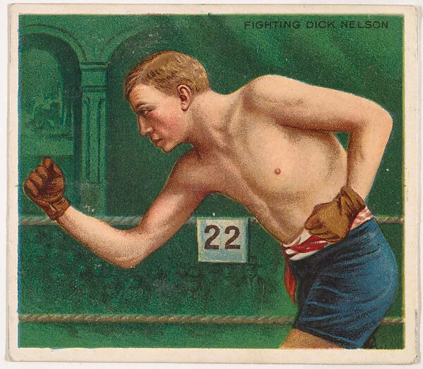 Dick Nelson, Boxing, from Mecca & Hassan Champion Athlete and Prize Fighter collection, 1910 — Mecca Cigarettes