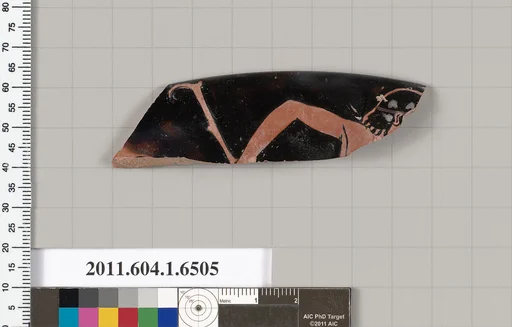 Terracotta rim fragment of a kylix (drinking cup)