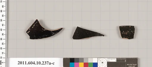 Terracotta fragments of kylikes (drinking cups)