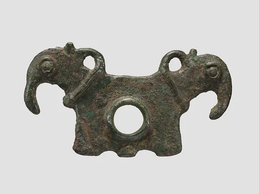 Horse bit cheekpiece in form of addorsed bird heads