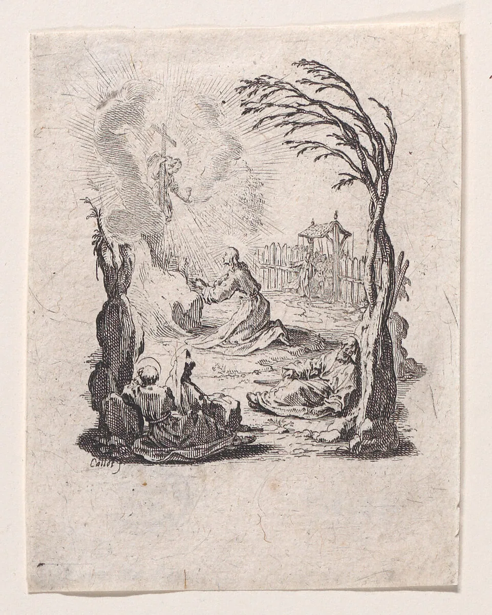Jésus au Jardin des Oliviers (Jesus in the Garden of Olives), from "La Petite Passion" (The Little Passion) — Jacques Callot