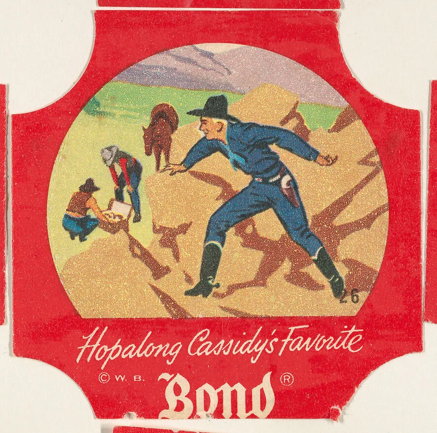 No. 26, from the Hopalong Cassidy bread labels series (D290-8) issued by Bond Bread — Bond Bread|Warner Bros
