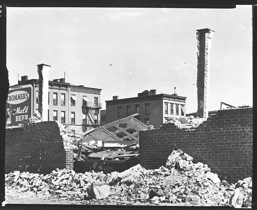 [York Garage Demolition Site, East 92nd Street, New York City]