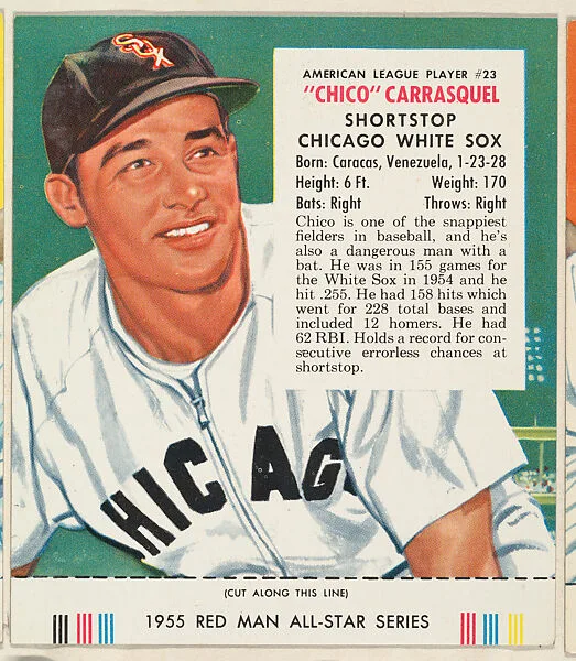 "Chico" Carrasquel, from the Major League Baseball series (T235), issued by Red Man Chewing Tobacco — Red Man Chewing Tobacco
