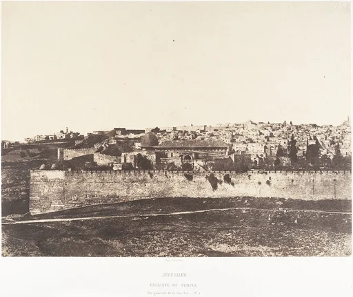 Jérusalem, Enceinte du Temple, Vue générale de la face Est, Pl. 1