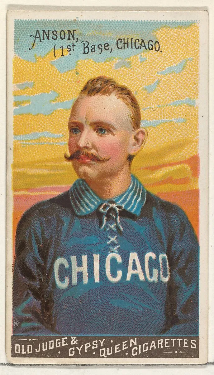 Cap Anson, 1st Base, Chicago, from the Goodwin Champion series for Old Judge and Gypsy Queen Cigarettes — Goodwin & Company