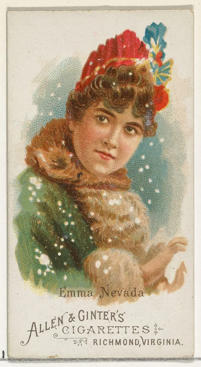 Emma Nevada, from World's Beauties, Series 1 (N26) for Allen & Ginter Cigarettes — Allen & Ginter