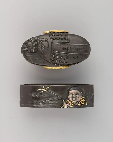 Sword-Hilt Collar and Pommel (Fuchigashira) — Unknown