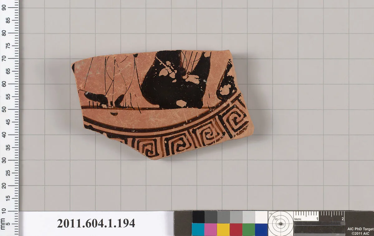 Terracotta fragment of a kylix (drinking cup) — Unknown