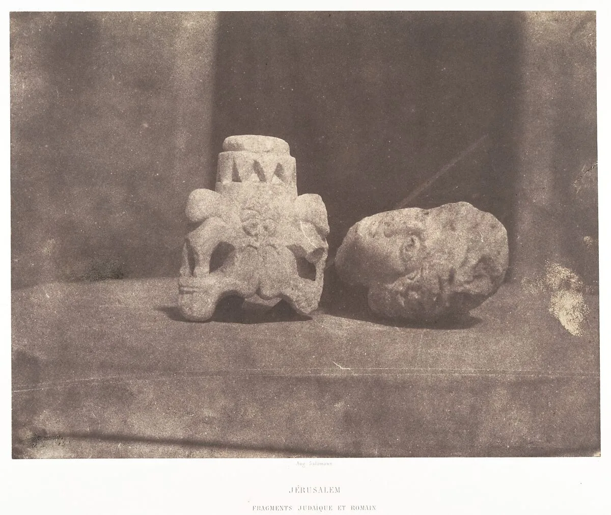 Jérusalem, Fragments judaïque et romain — Auguste Salzmann|Imprimerie photographique de Blanquart-Évrard, à Lille