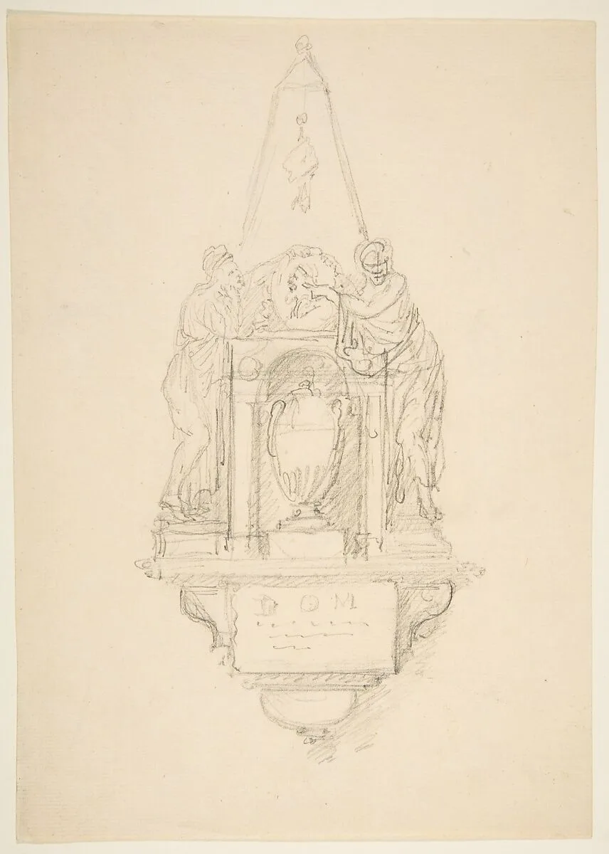 Design for a Monument (recto) — Anonymous, French, 19th century