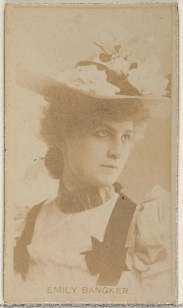 Emily Bancker, from the Actors and Actresses series (N45, Type 8) for Virginia Brights Cigarettes — Allen & Ginter