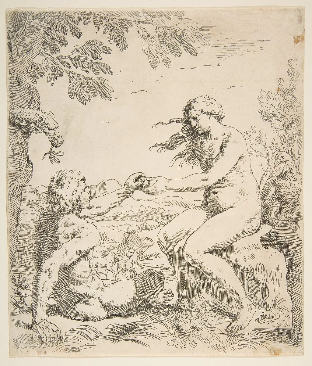 Adam and Eve — Simone Cantarini
