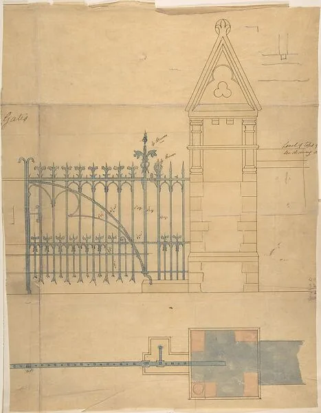 Church Gates, Elevation and Plan — Richardson Ellson & Co.